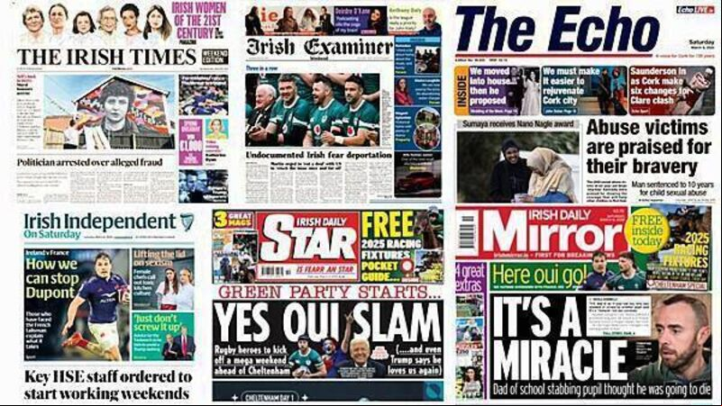 What the papers say: Saturday's front pages What the papers say: Saturday's front pages