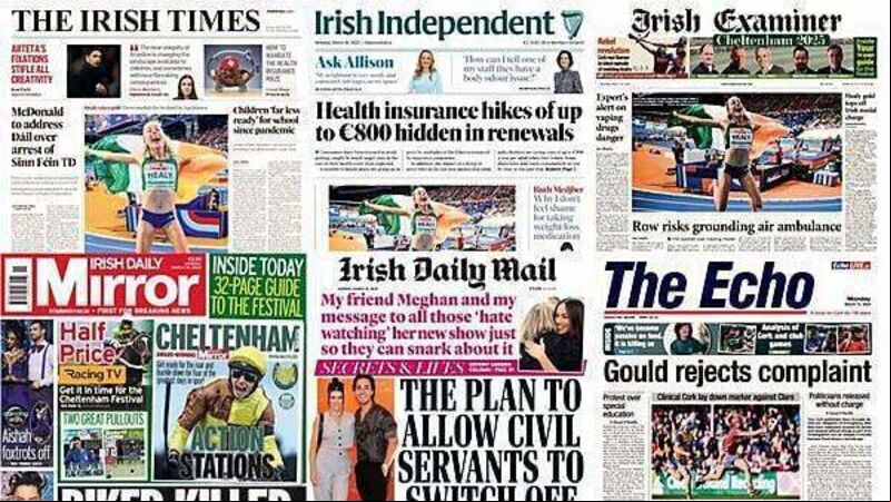 What the papers say: Monday's front pages What the papers say: Monday's front pages
