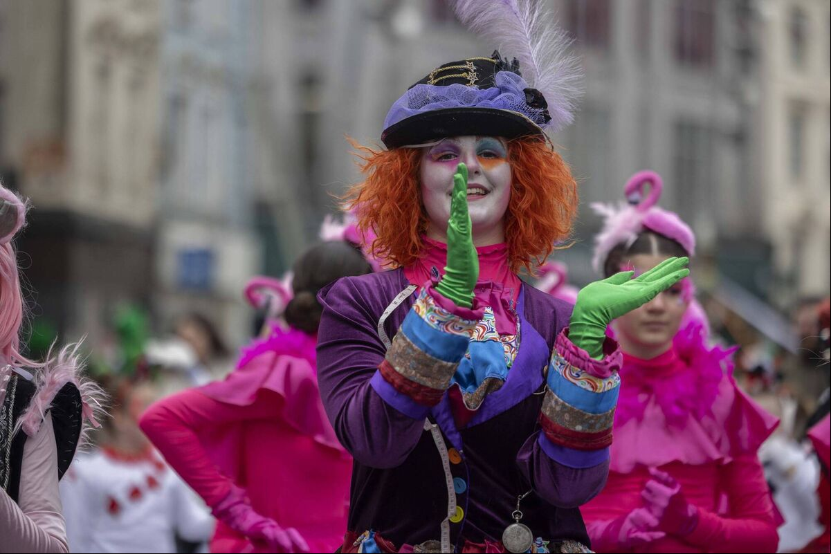  of Joan Denise Moriarty School of Dance pictured in the 2025 Cork St Patrick’s Day parade which is organised by Cork City Council. Picture: Clare Keogh 
