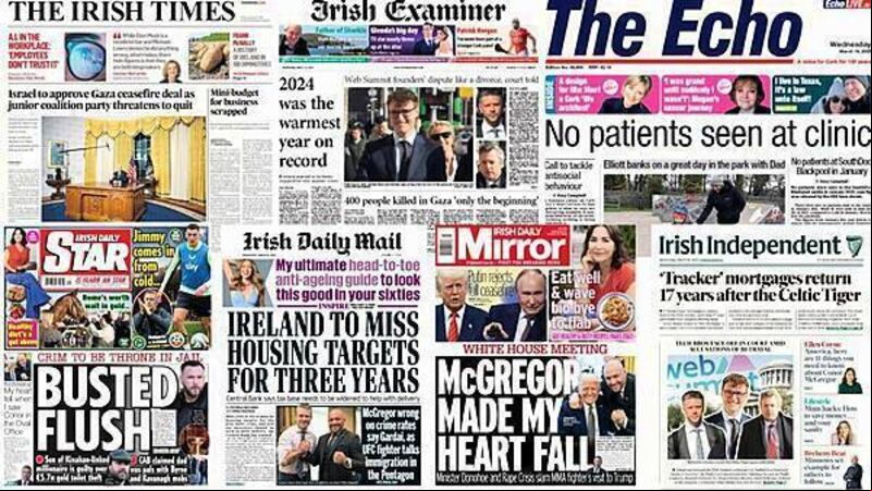 What the papers say: Wednesday's front pages What the papers say: Wednesday's front pages