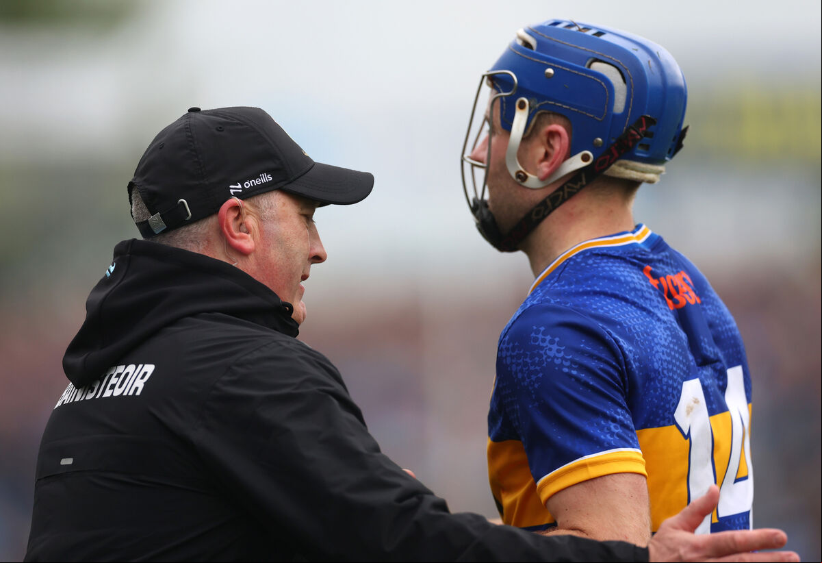 Tipperary’s manager Liam Cahill and John McGrath of Tipperary after the game. Picture: ©INPHO/James Crombie Tipperary’s manager Liam Cahill and John McGrath of Tipperary after the game. Picture: ©INPHO/James Crombie