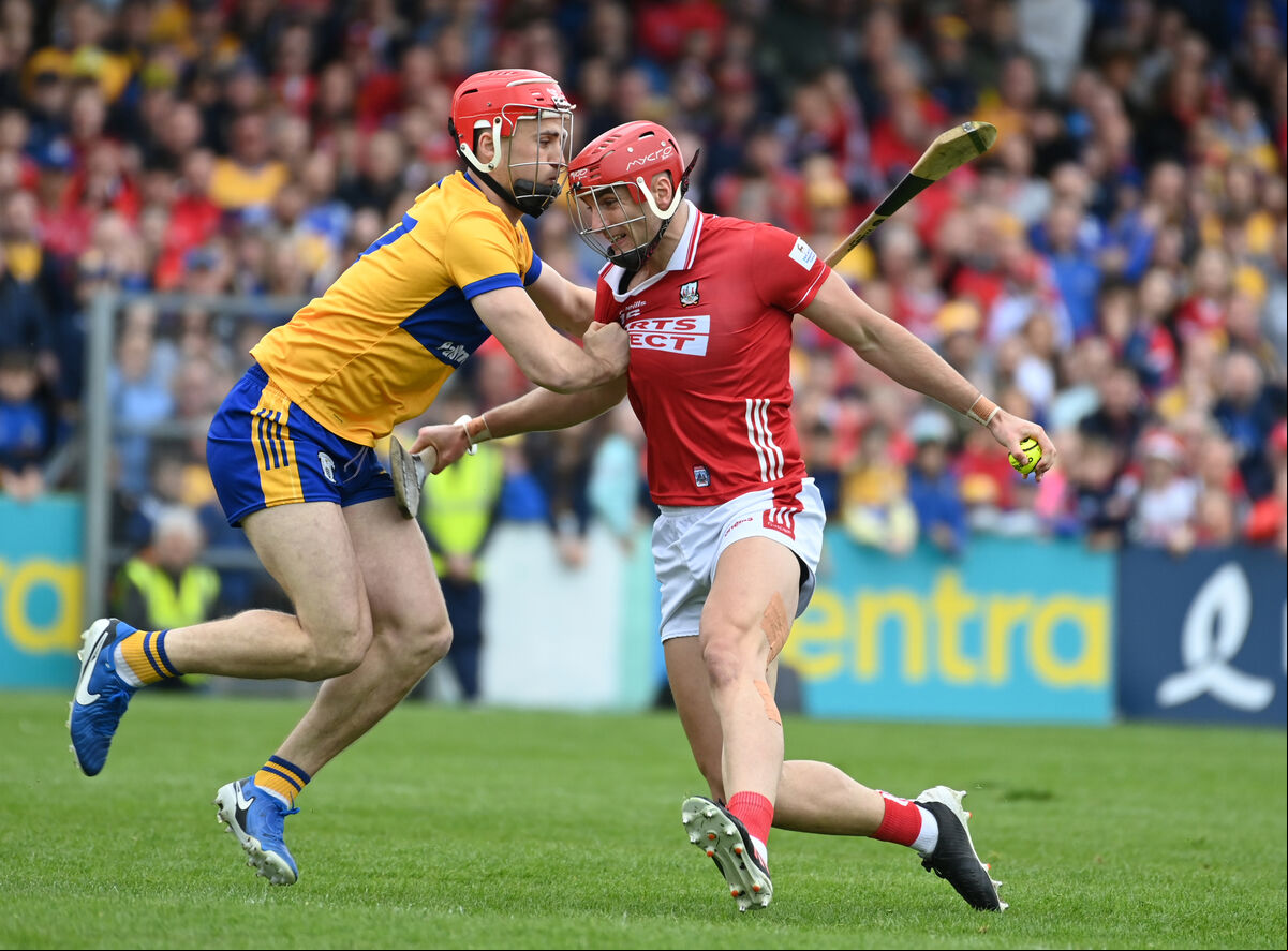 Cork's Brian Hayes takes on Clare's Darragh Lohan during the Munster SHC, Round 1 at Zimmer Biomet Páirc Chíosóg, Ennis. Picture: Eddie O'Hare Cork's Brian Hayes takes on Clare's Darragh Lohan during the Munster SHC, Round 1 at Zimmer Biomet Páirc Chíosóg, Ennis. Picture: Eddie O'Hare