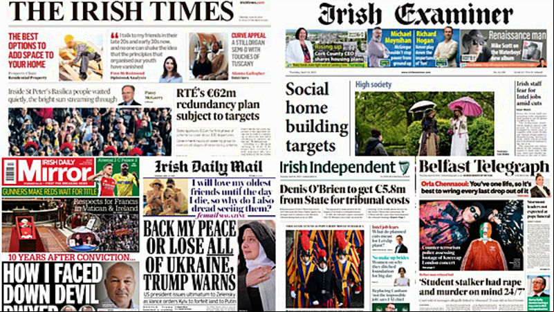 What the papers say: Thursday's front pages What the papers say: Thursday's front pages