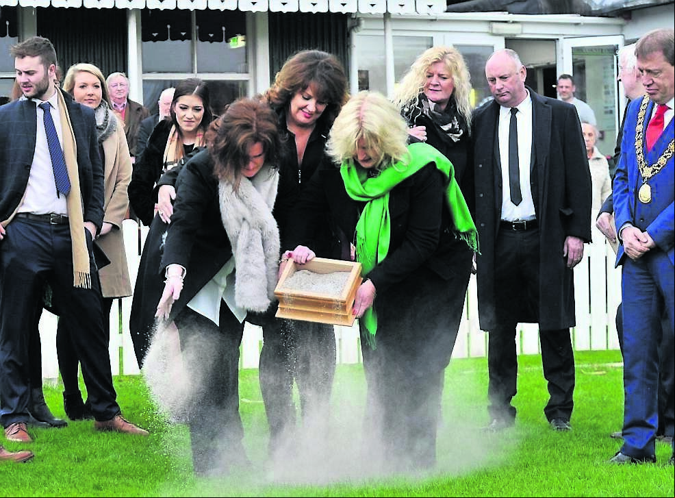 Noel Cantwell’s daughter Kate Cantwell, niece Allison and daughter Elizabeth spreading his ashes at Cork County Cricket Club in 2018. Noel Cantwell’s daughter Kate Cantwell, niece Allison and daughter Elizabeth spreading his ashes at Cork County Cricket Club in 2018.