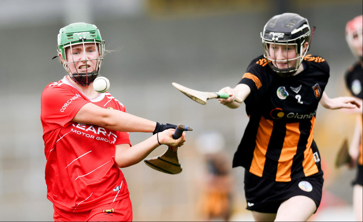 Cork's Maebh O'Brien is challenged by Caoimhe Power of Kilkenny. Picture: INPHO/Tom Maher Cork's Maebh O'Brien is challenged by Caoimhe Power of Kilkenny. Picture: INPHO/Tom Maher