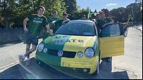 Meath fans spray paint car in the Royal colours ahead of the Leinster final