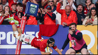 Thaakir Abrahams scores his side's third try 16/5/2025