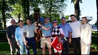 Cork hurler Seamus Harnedy watches father's mare win at Gowran Park