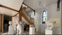 Exhibition of works by Cork couple, who met on Insta, and now live in former church
