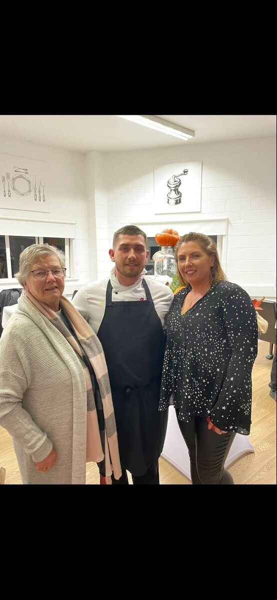 Ciarán Walsh with his mum Janice and granny Mary