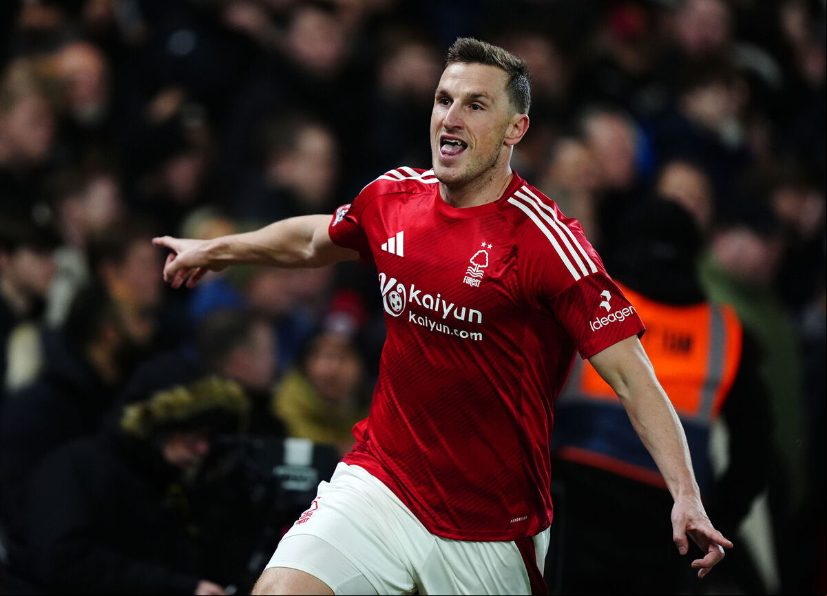 Nottingham Forest's Chris Wood celebrates scoring in the Premier League match at The City Ground, Nottingham. Picture: Mike Egerton/PA Wire Nottingham Forest's Chris Wood celebrates scoring in the Premier League match at The City Ground, Nottingham. Picture: Mike Egerton/PA Wire