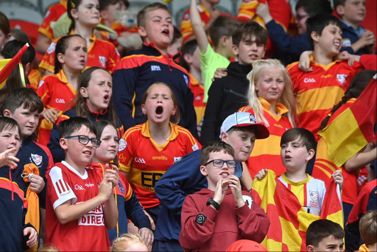 Ovens NS ers cheer on their team last week. Picture: Larry Cummins