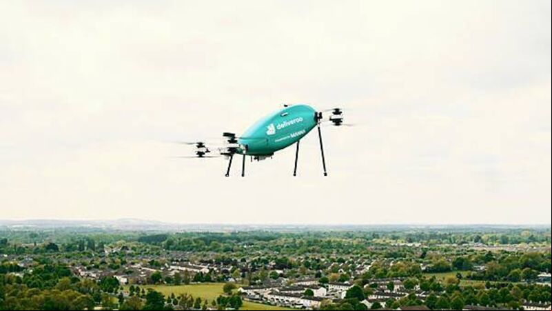Deliveroo launch drone deliveries in Dublin Deliveroo launch drone deliveries in Dublin