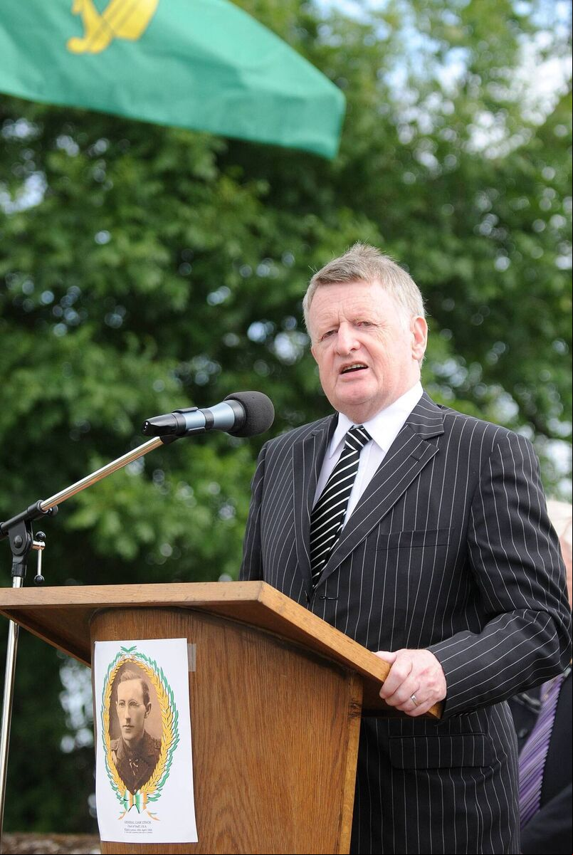 Dr John O'Mahony SC, delivers the oration at the General Liam Lynch national commemoration ceremony, at Kilcrumper cemetary, Fermoy. Picture: David Keane. Dr John O'Mahony SC, delivers the oration at the General Liam Lynch national commemoration ceremony, at Kilcrumper cemetary, Fermoy. Picture: David Keane.
