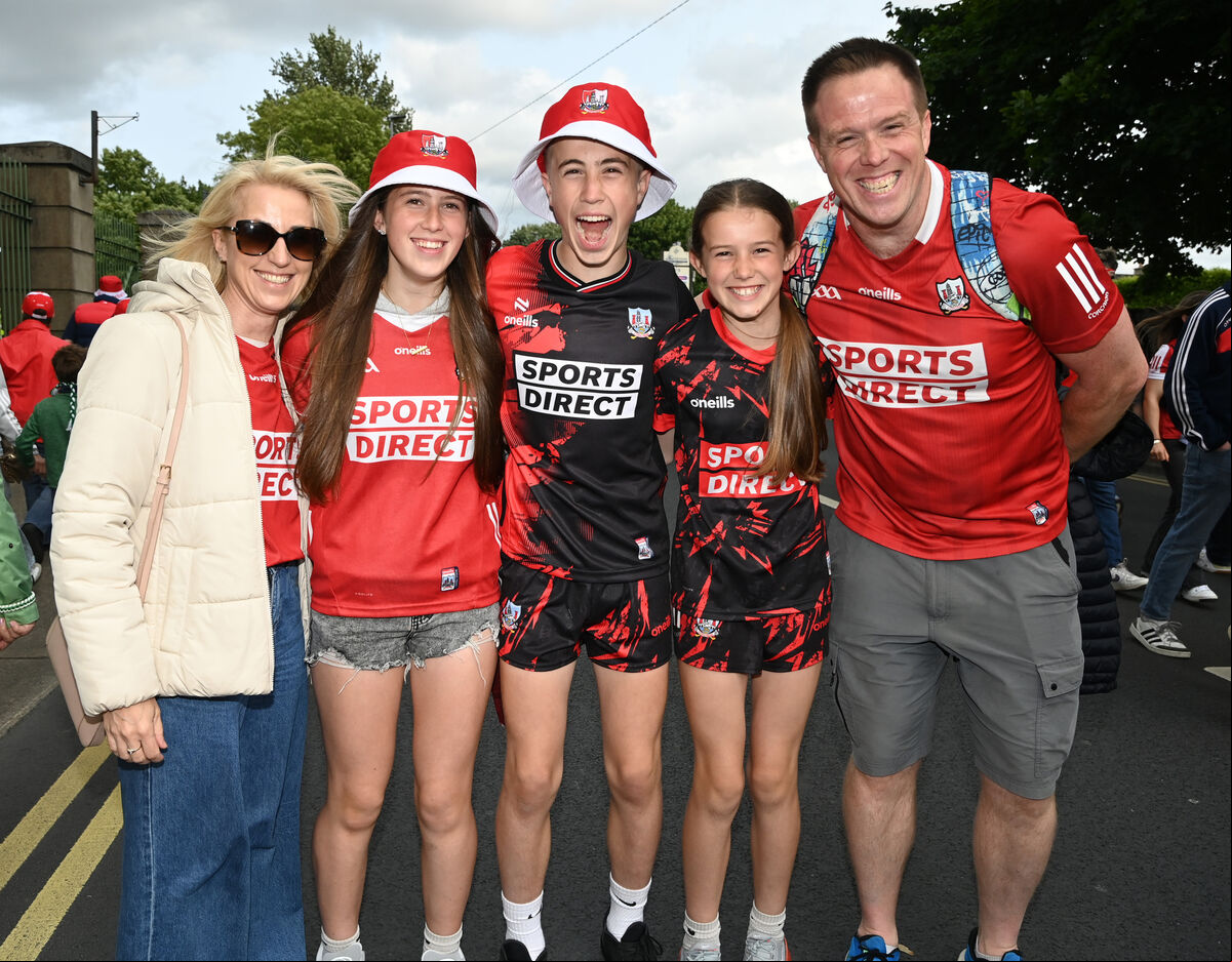 The O'Leary family from Ballincollig ing Cork at the Munster SHC final between Cork and Limerick at TUS Gaelic Grounds, Limerick. Picture: Eddie O'Hare The O'Leary family from Ballincollig ing Cork at the Munster SHC final between Cork and Limerick at TUS Gaelic Grounds, Limerick. Picture: Eddie O'Hare