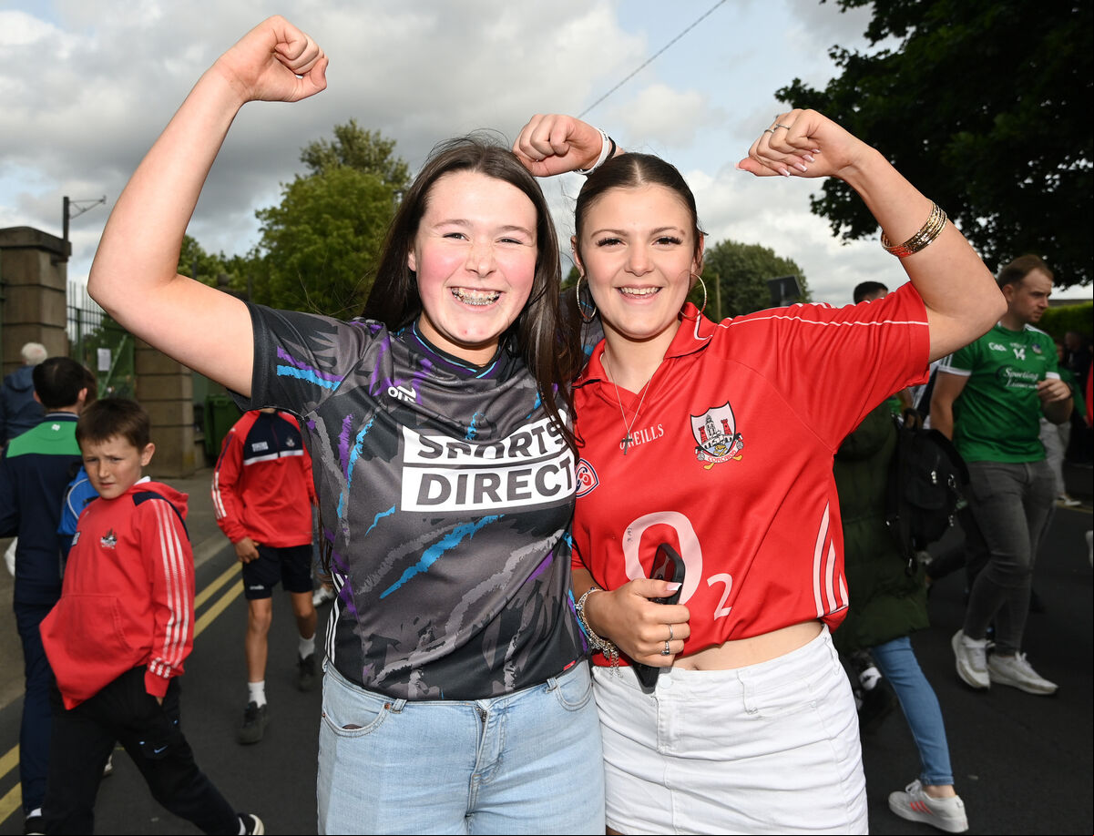 Cork ers Robyn O'Leary and Keelin Murphy, Balyclough at the Munster SHC final between Cork and Limerick at TUS Gaelic Grounds, Limerick. Picture: Eddie O'Hare Cork ers Robyn O'Leary and Keelin Murphy, Balyclough at the Munster SHC final between Cork and Limerick at TUS Gaelic Grounds, Limerick. Picture: Eddie O'Hare