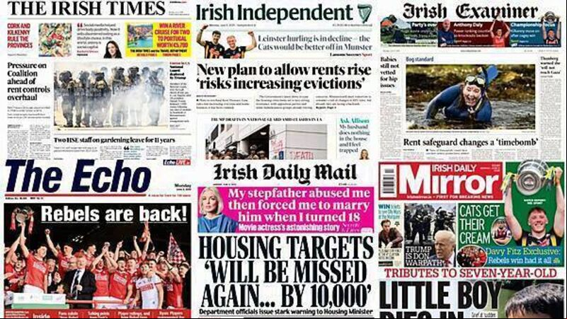 What the papers say: Monday's front pages What the papers say: Monday's front pages